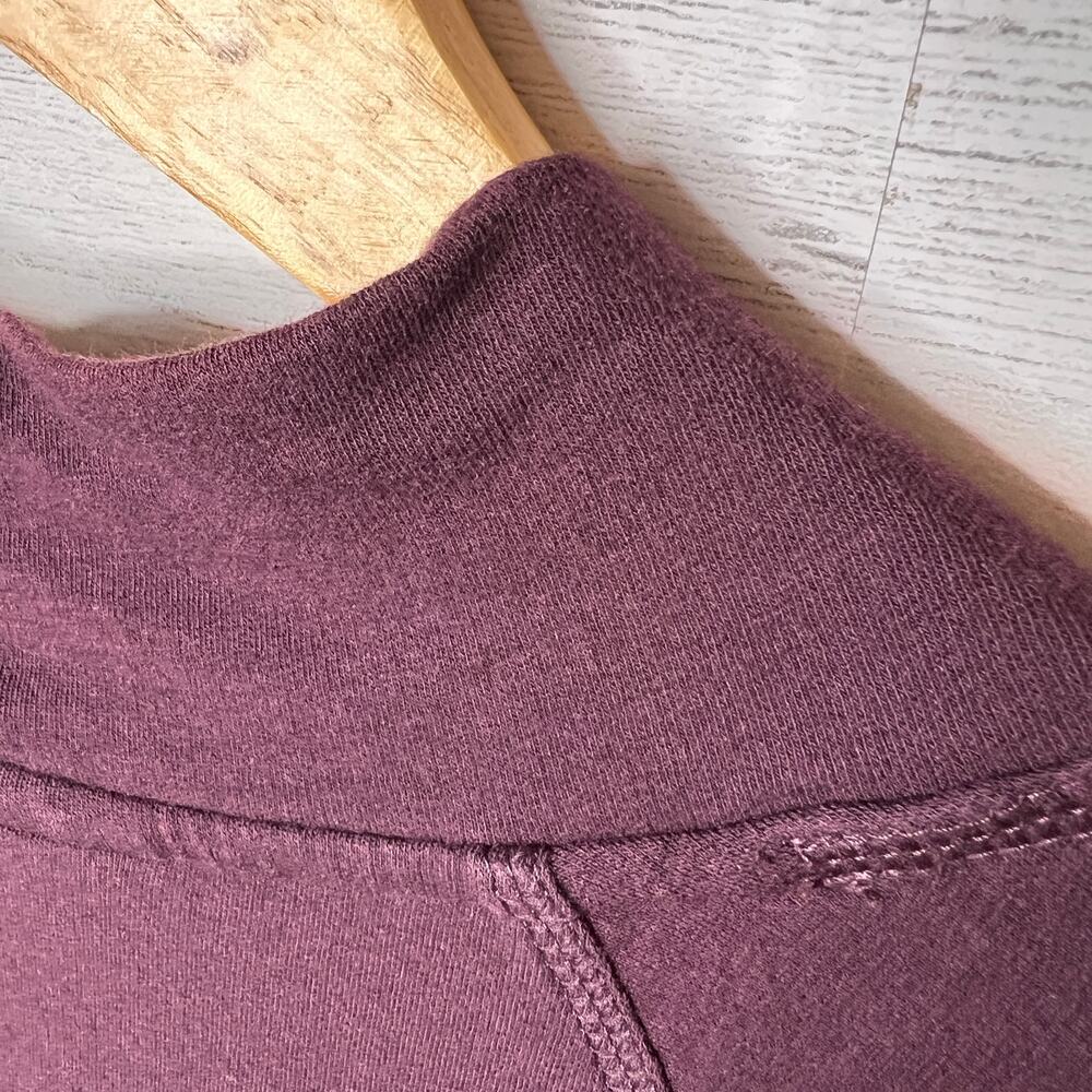 Pure Jill Top Womens Size Medium Dark Wine Affinity French Terry Long Sleeve - Picture 10 of 14